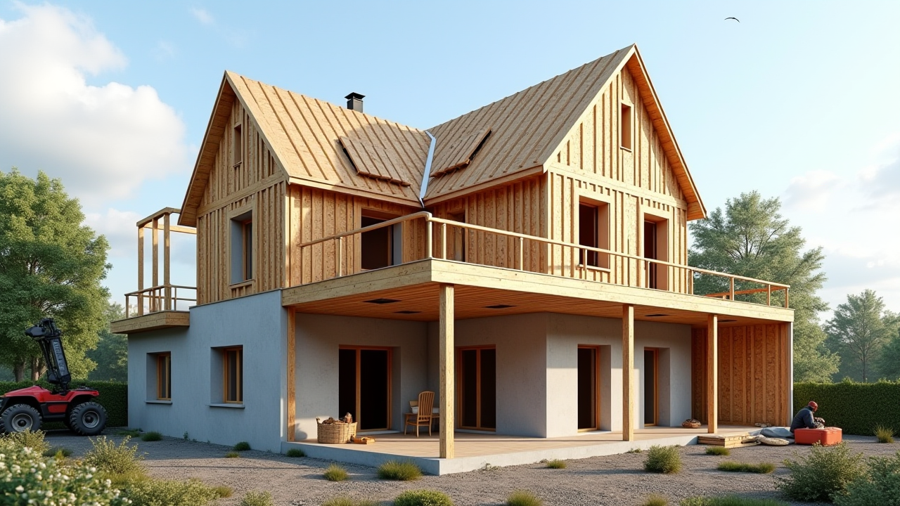 Surelevation de maison - chantier travaux